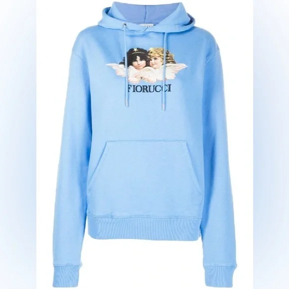 Fiorucci Sky Blue Angel Graphic Hoodie - Picture 1 of 4